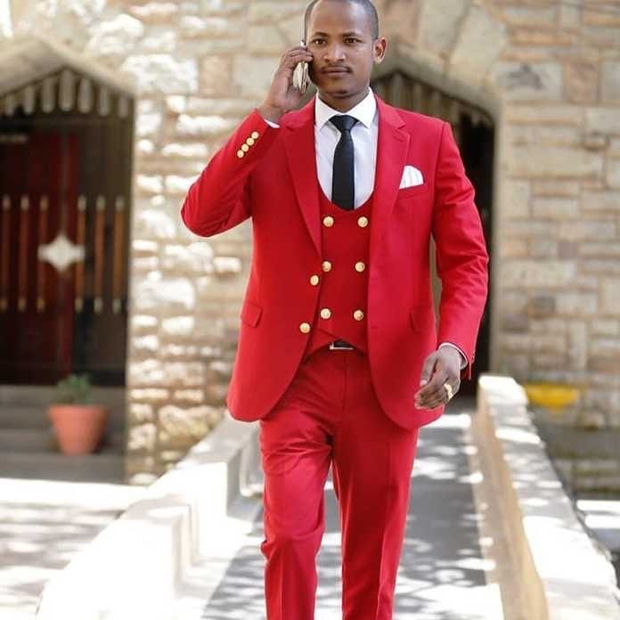 Babu Owino in red