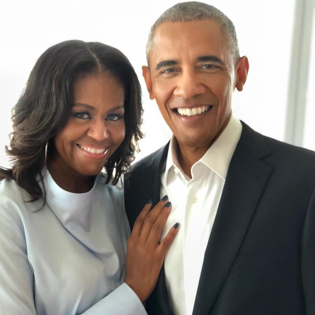 Michelle Obama with Barack Obama