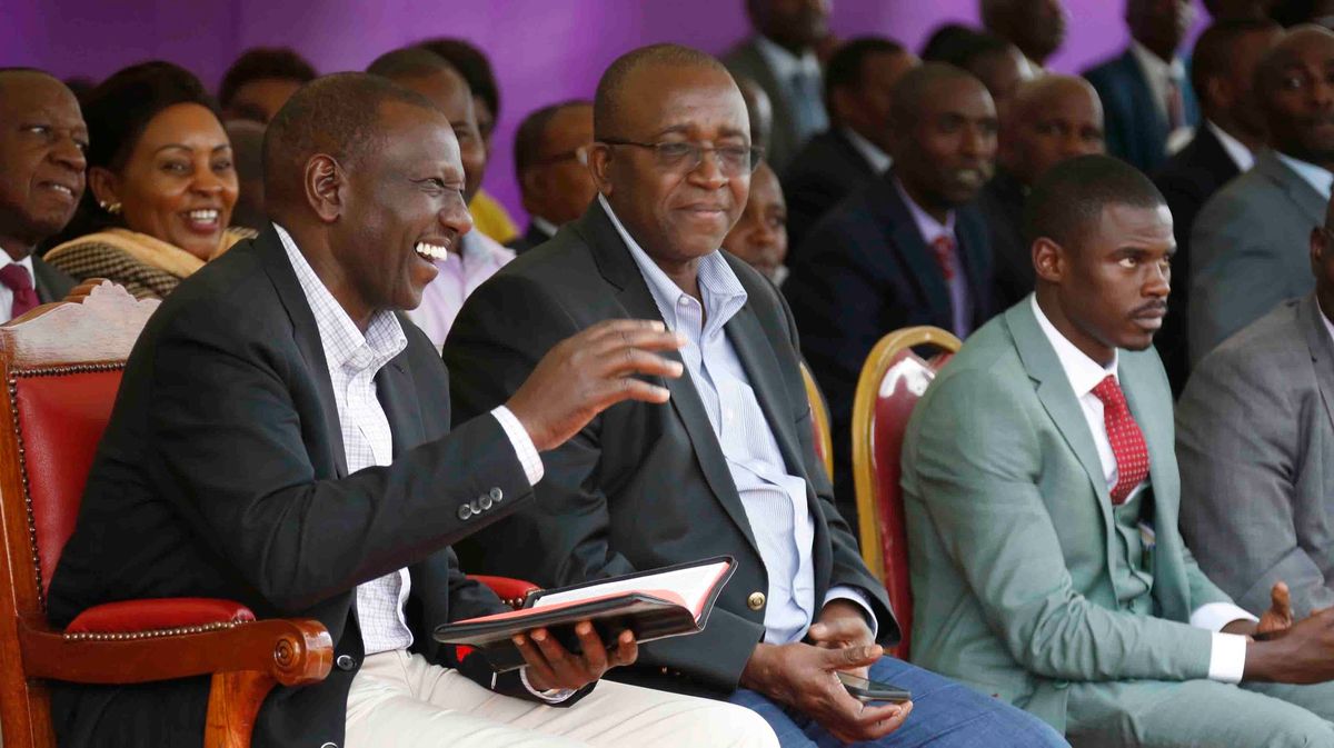 Mithika Linturi with William Ruto in the past