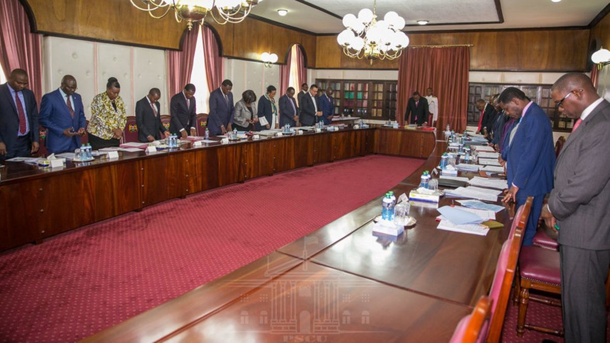 Uhuru at a previous cabinet meeting 