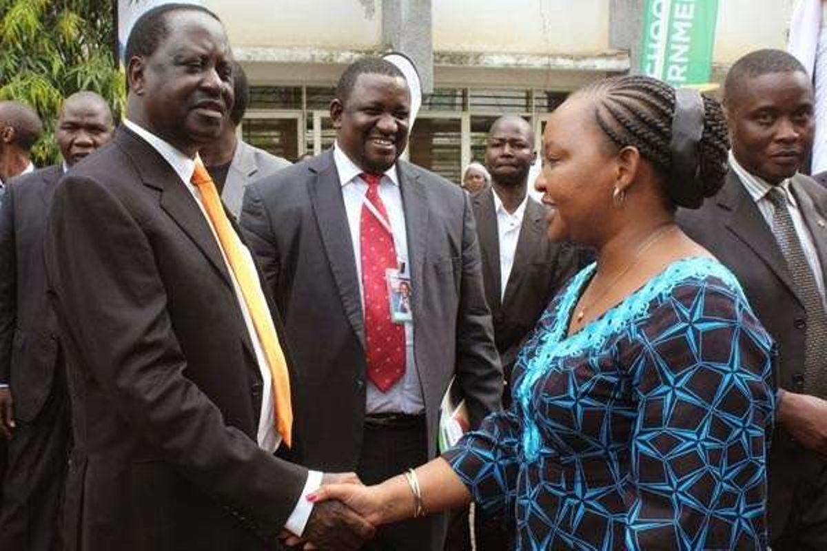 Raila Odinga with Anne Waiguru