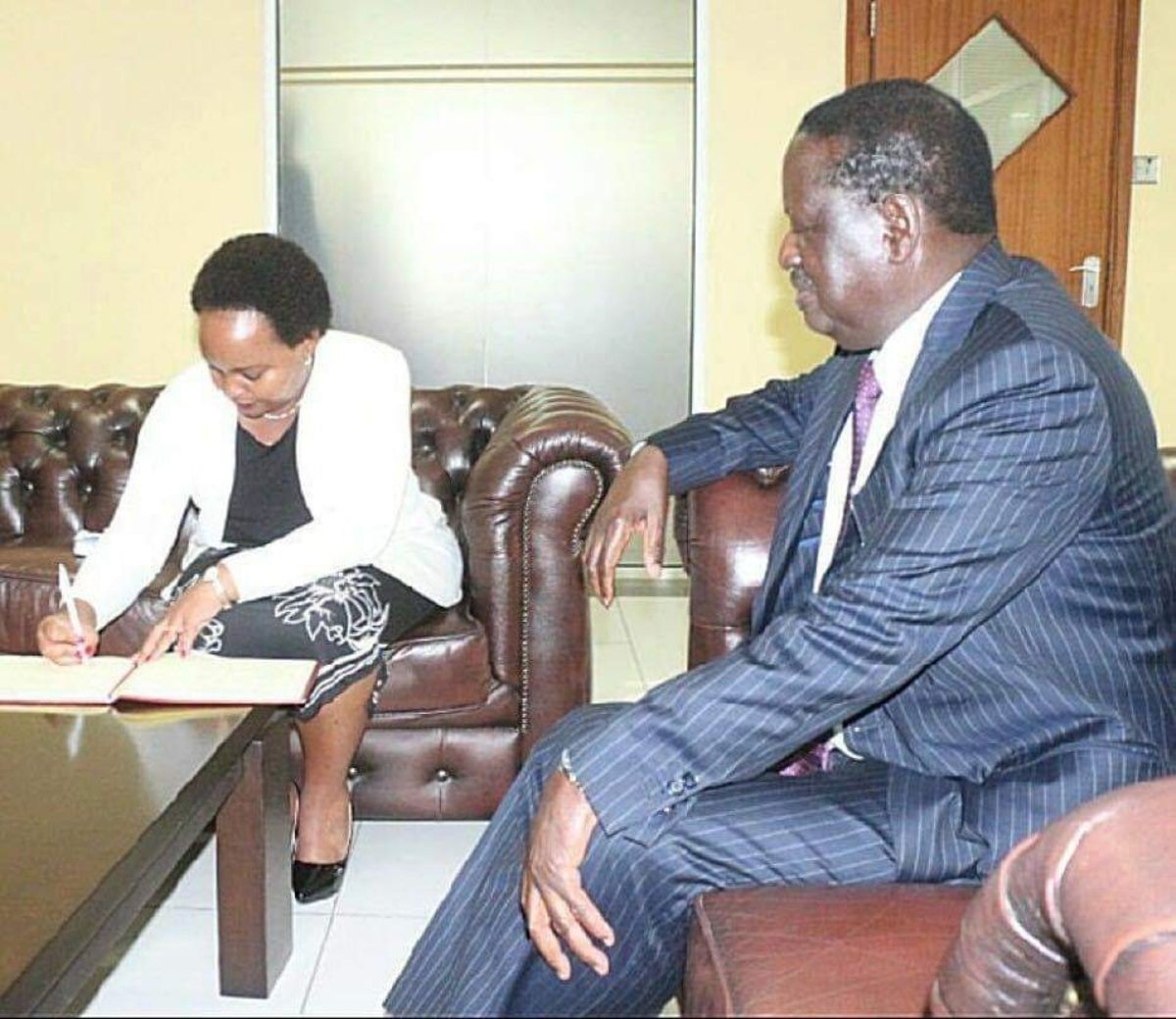Raila Odinga with Anne Waiguru