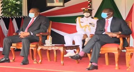 Left President Uhuru and Right DP Ruto during Madaraka Celebration at State House.