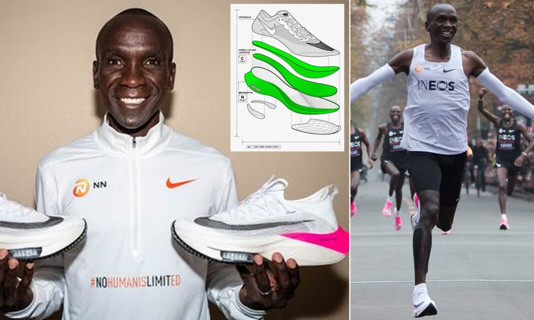 Kipchoge Unveils Ksh28,000 Shoes He Will Use For The London Marathon ...