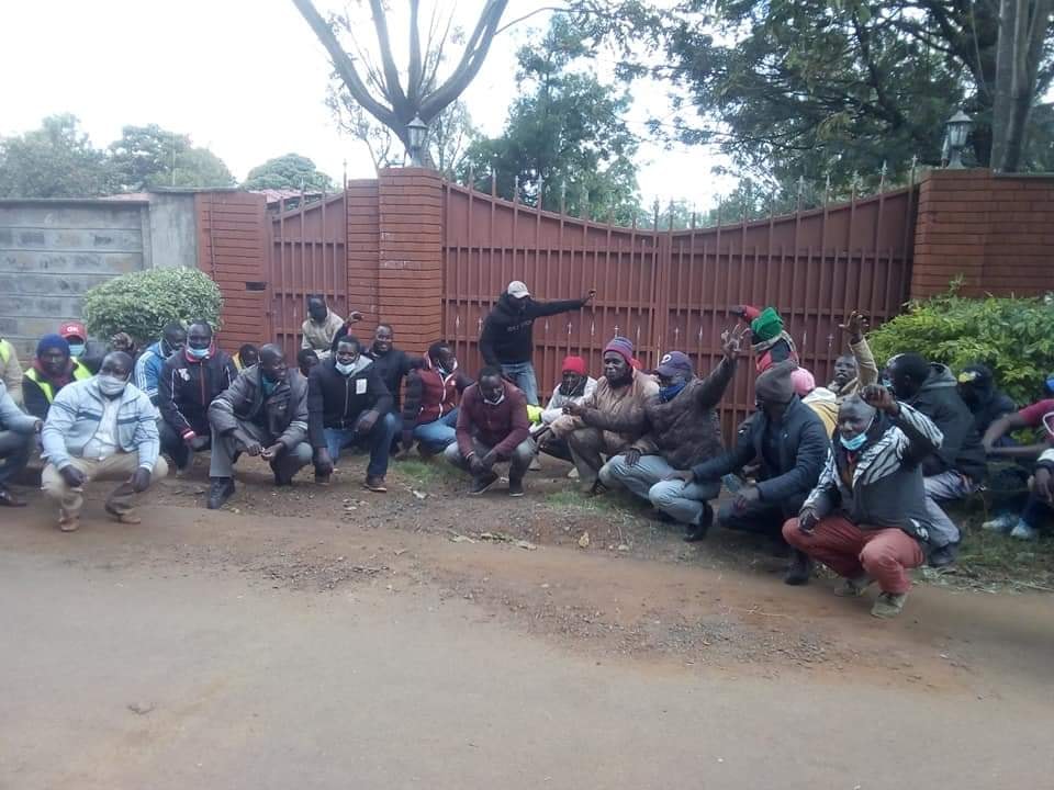 Youth camp outside DP William Ruto's residence in Eldoret