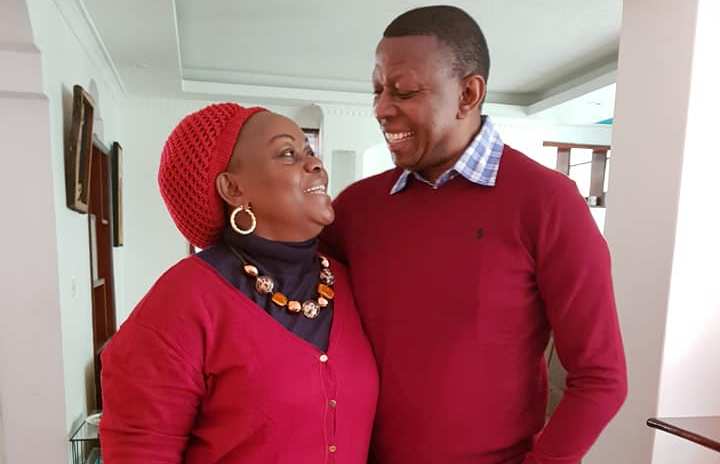 Millie Odhiambo with her Zimbabwean husband Magugu Mabona