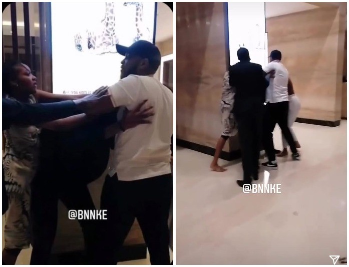 Drama At Ole Sereni As Janet Mbugua's Estranged Husband And Her Twin Brother Beat Women (Video)