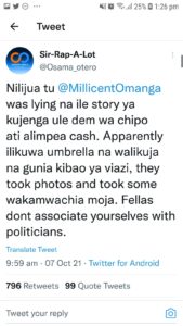 Millicent Omanga Exposed For Conning A Poor Woman