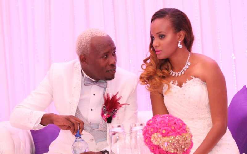 Daddy Owen and Farida Wambui during their wedding in 2016