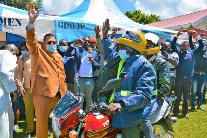 Kesses MP Swarup Mishra donates motorbikes to residents 