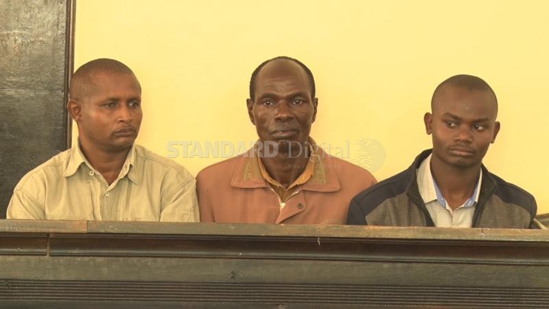 The three suspects in Father Michael Maingi Kyengo murder