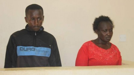 Ezekiel Saitambua and Monica Muthoni in court