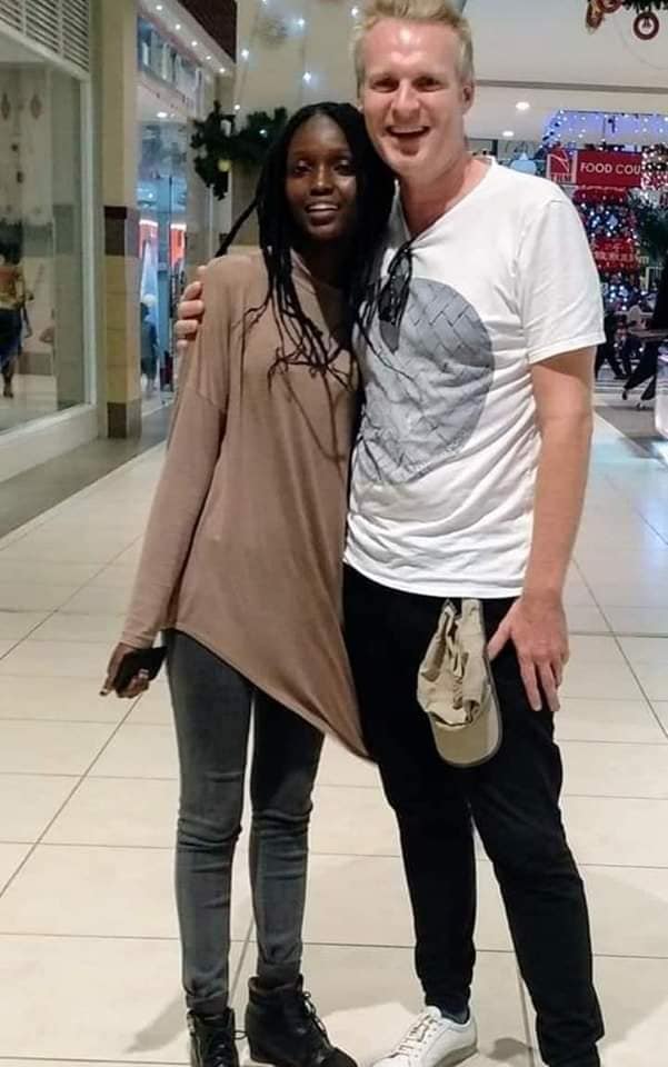  Felesta Nyamathira Njoroge with her  her Belgian boyfriend De Mesel Marc  