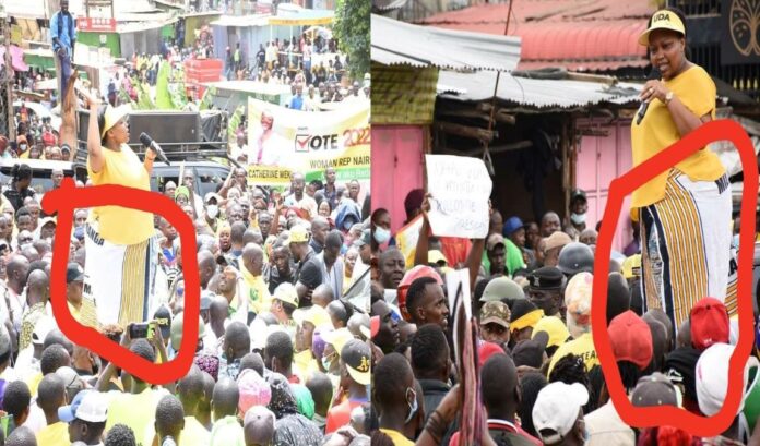 Why Millicent Omanga Has Been Wrapping Herself Like Mahindi In Big Lesos At Ruto's Rallies
