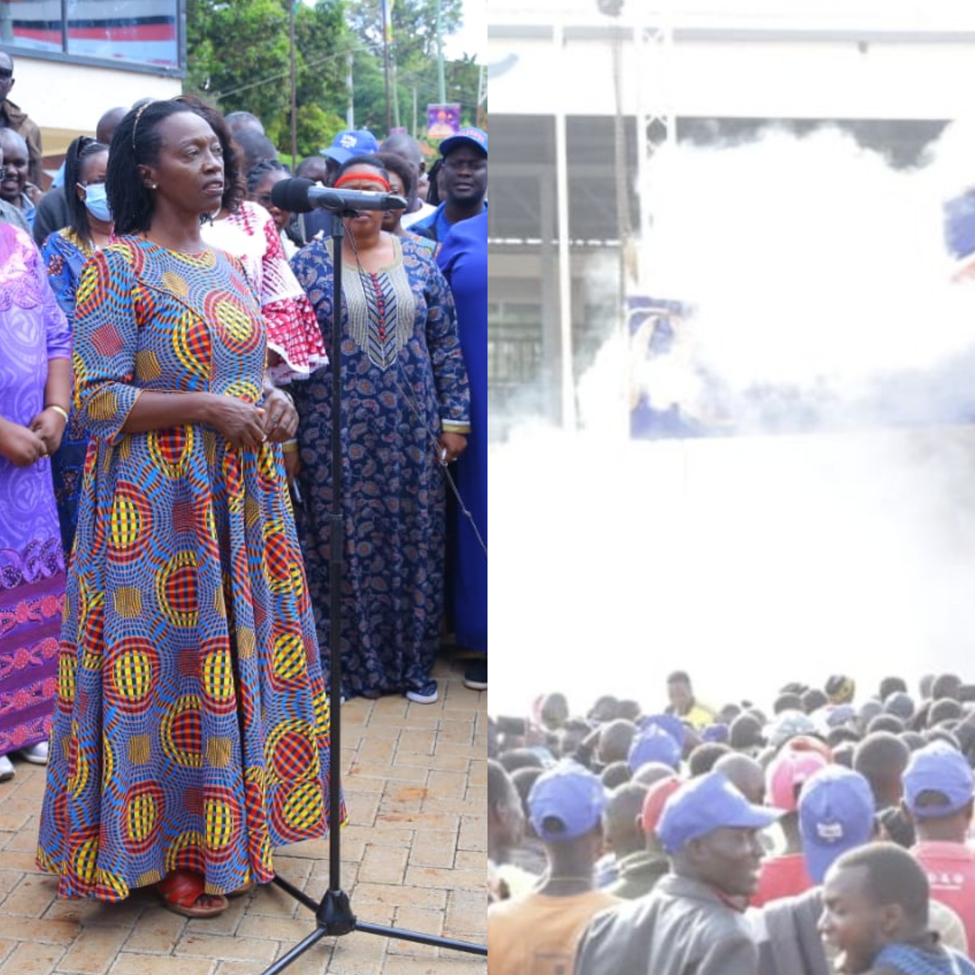 Martha Karua Reacts After Being Teargassed During Azimio Rally In Kisii ...