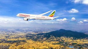 Ethiopian Airlines planes mid-air. Photo/ Boeing. 