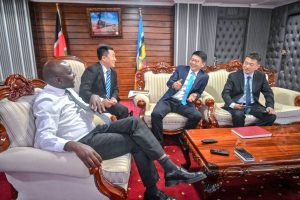 Transport Cabinet Secretary Kipchumba Murkomen during a meeting with China's delegation on Friday May 17, 2024.